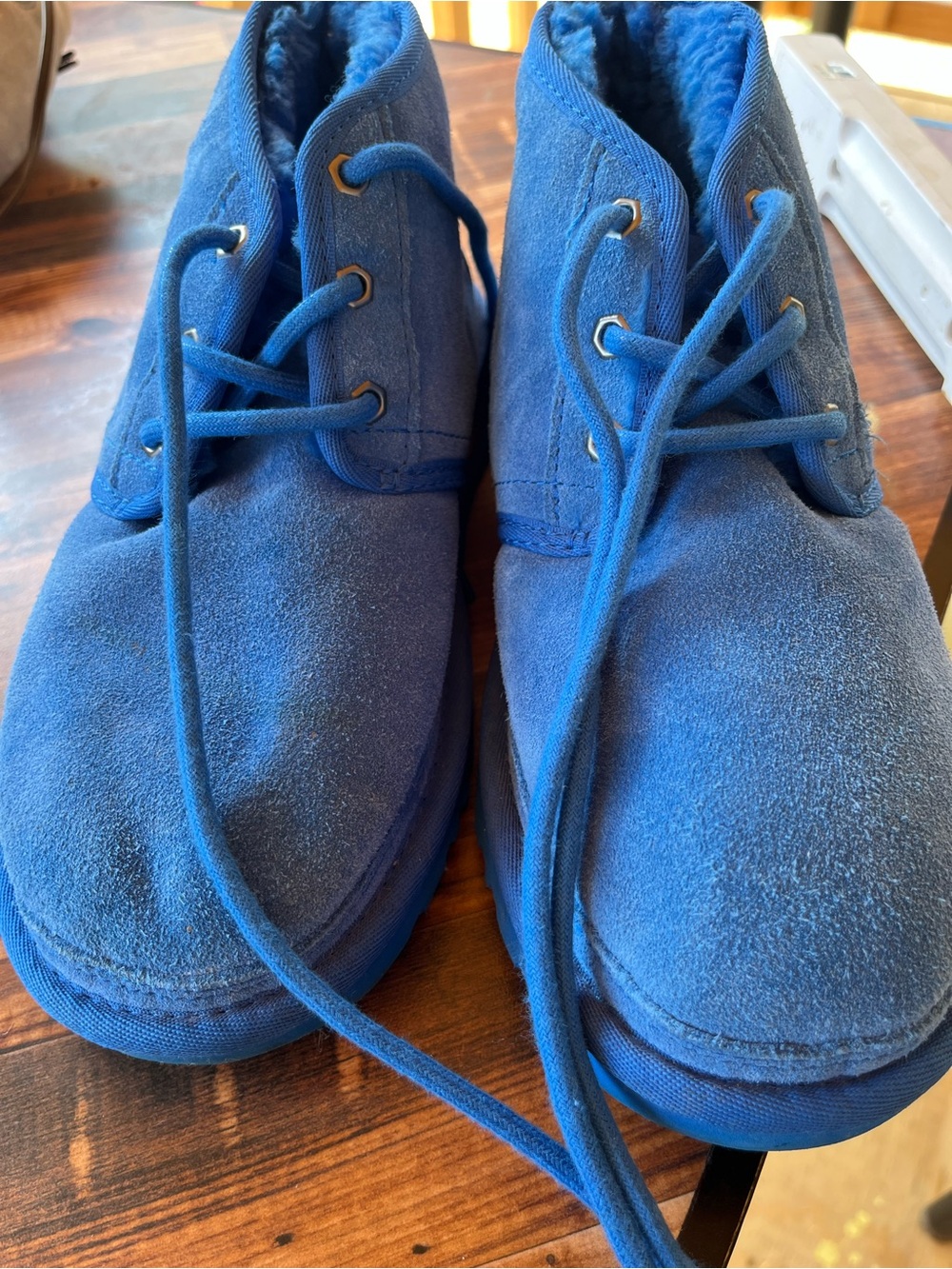 UGG Blue Suede Lace-Up Shoes